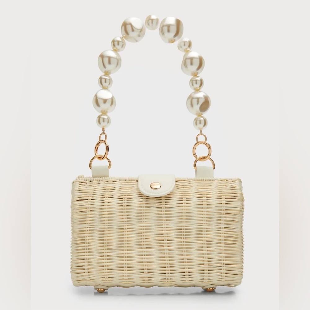 NWOT BTB Los Angeles Page Pearly Rattan Shoulder Bag